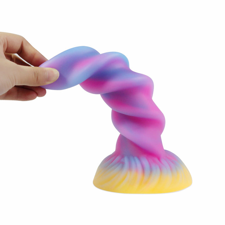 Bunter Analdildo aus Silikon von Spiral