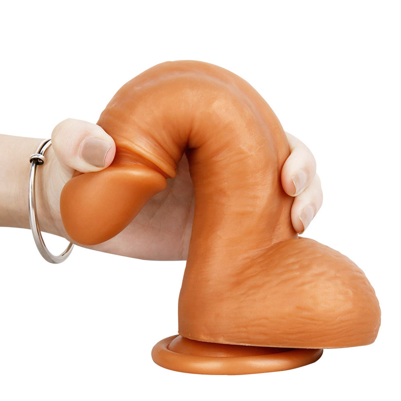 Realistischer Dildo mit Saugnapf aus weichem Silikon