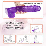 Load image into Gallery viewer, 12 inch big head purple dildo