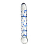 19 cm Blau Noppen Glass Doppeldildo