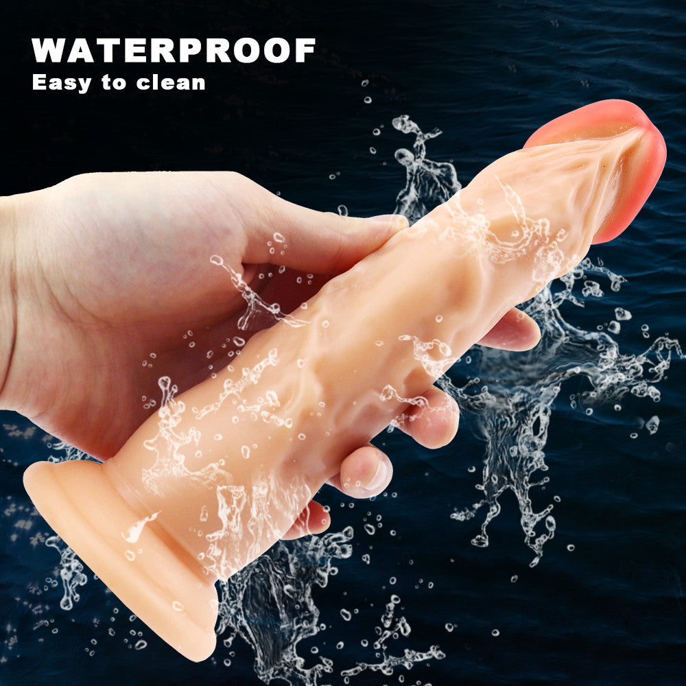 8 Zoll supergerader fleischfarbener Dildo