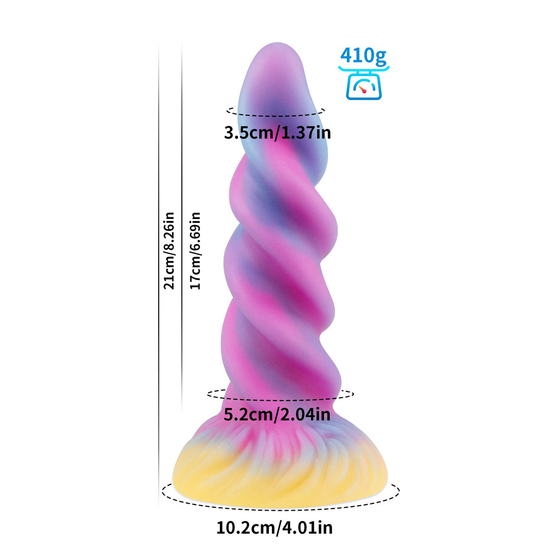 Bunter Analdildo aus Silikon von Spiral