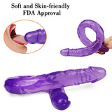 Load image into Gallery viewer, Double head 22 inch purple dildo