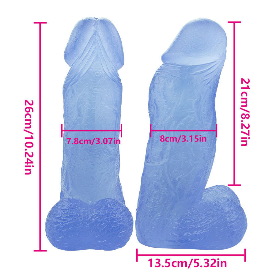 Blaue Jelly-Dildos, 7,6 cm dick