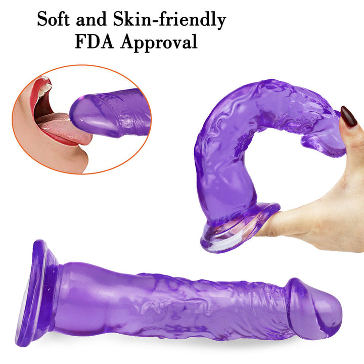 8 Zoll extra gerader lila Dildo