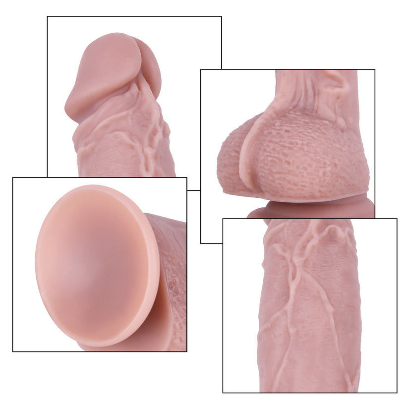 Realistischer Dildo aus weichem, fleischrosa Silikon