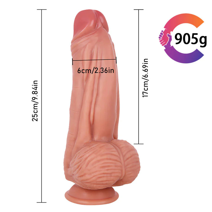 10 Zoll Umschnalldildo Silikon groß