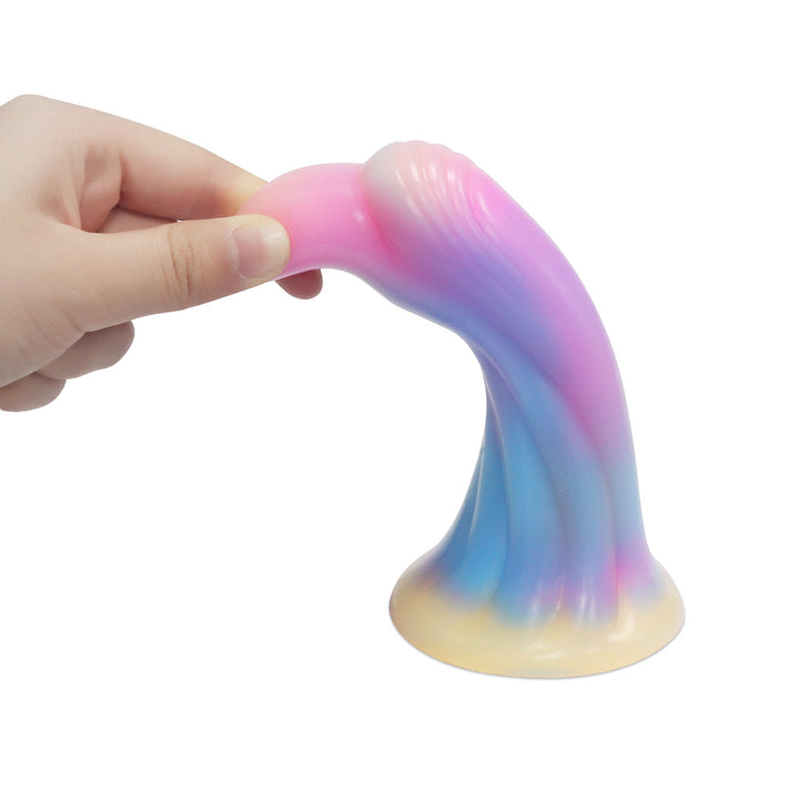 6,18 Zoll bunte Daumen-Fantasie-Analdildos