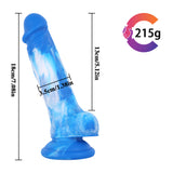 画像をギャラリー ビューアにロード 7 Zoll blauer Silikondildo