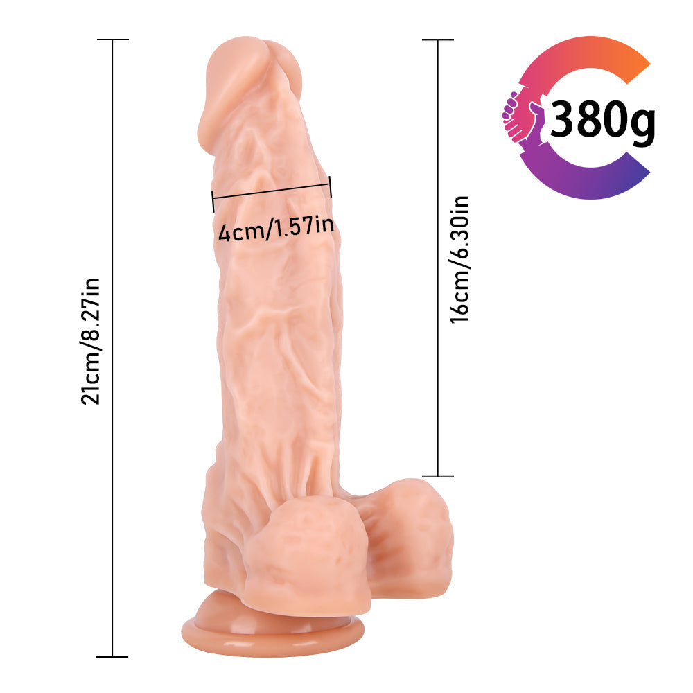 Realistischer Penisdildo mit Struktur für Analsex