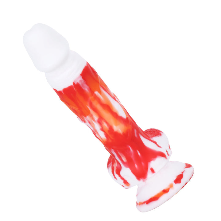 7 Zoll roter Silikondildo