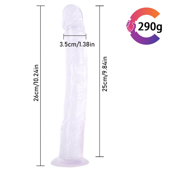 Transparenter Dildo mit Saugnapf, 10 Zoll