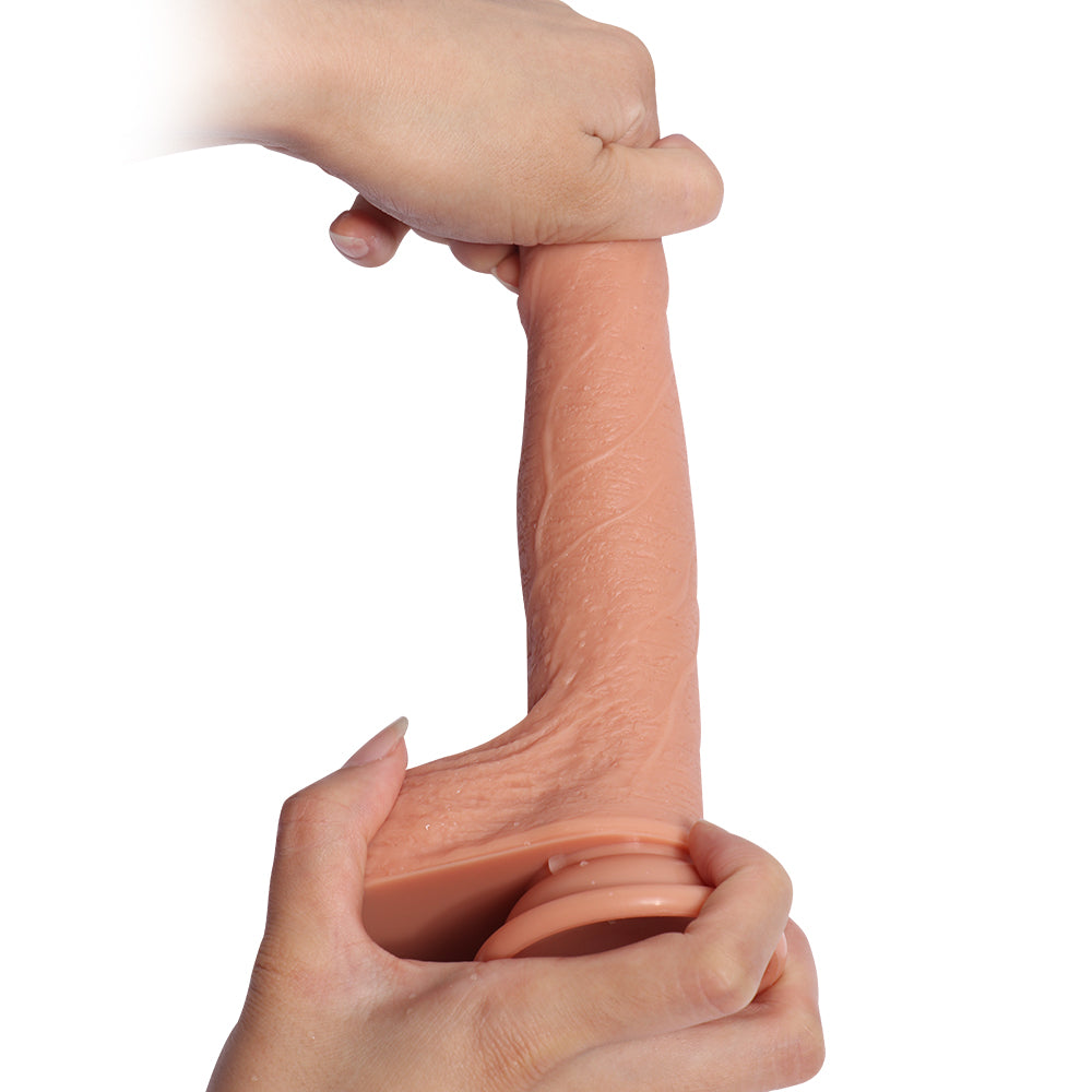 Realistic Uncut Dildo Silicone 7 inch