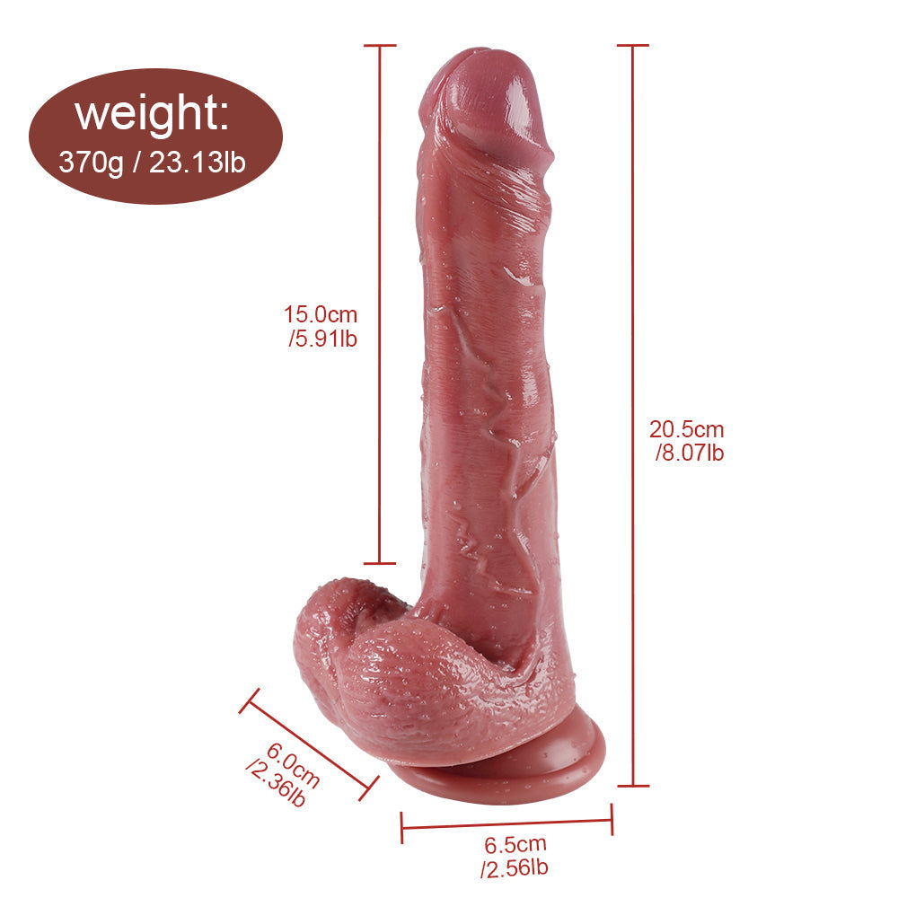 Realistischer Dildo mit Silikon-Vibrator in Fleischfarbe