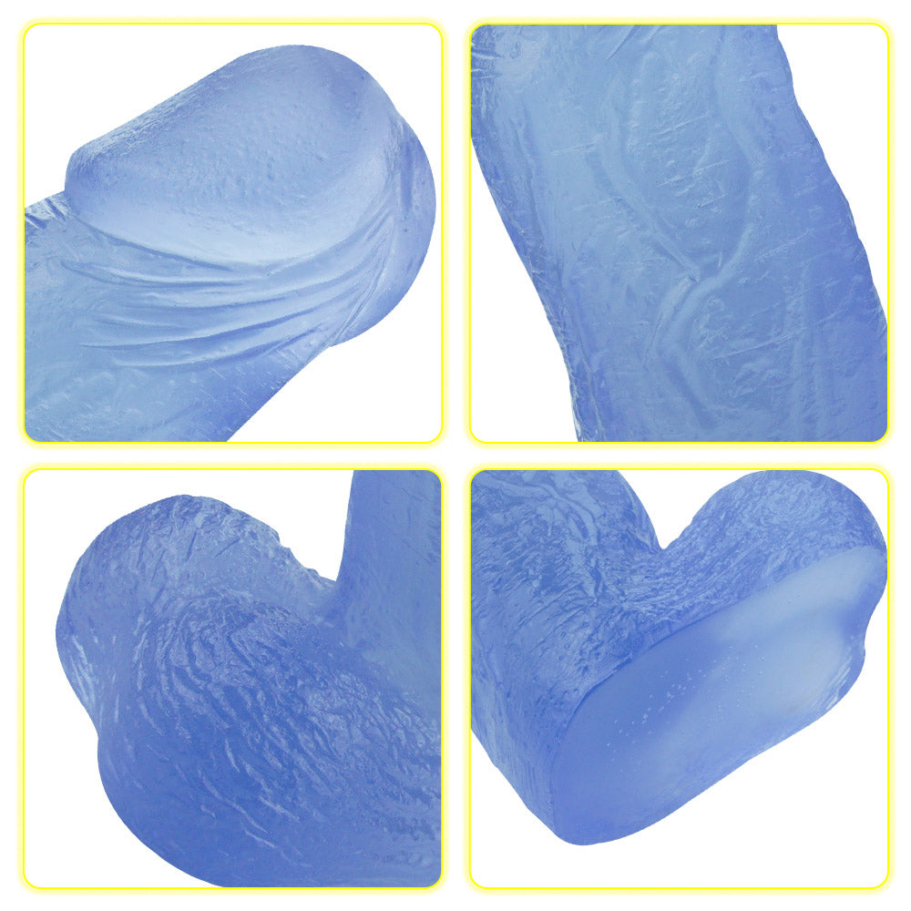 Blaue Jelly-Dildos, 7,6 cm dick