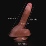 Charger l&#39;image dans la galerie, Realistischer Hautdildo mit Saugnapf, 9 Zoll