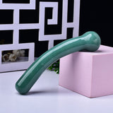 画像をギャラリー ビューアにロード Grüner Aventurin-Dildo aus gebogenem Kristall