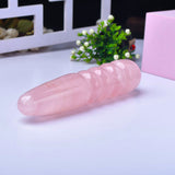 Charger l&#39;image dans la galerie, Dildo aus rosa Kristall mit vier Ringen