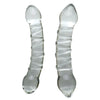 Glatt Faden Transparent Glass Anal Doppeldildo