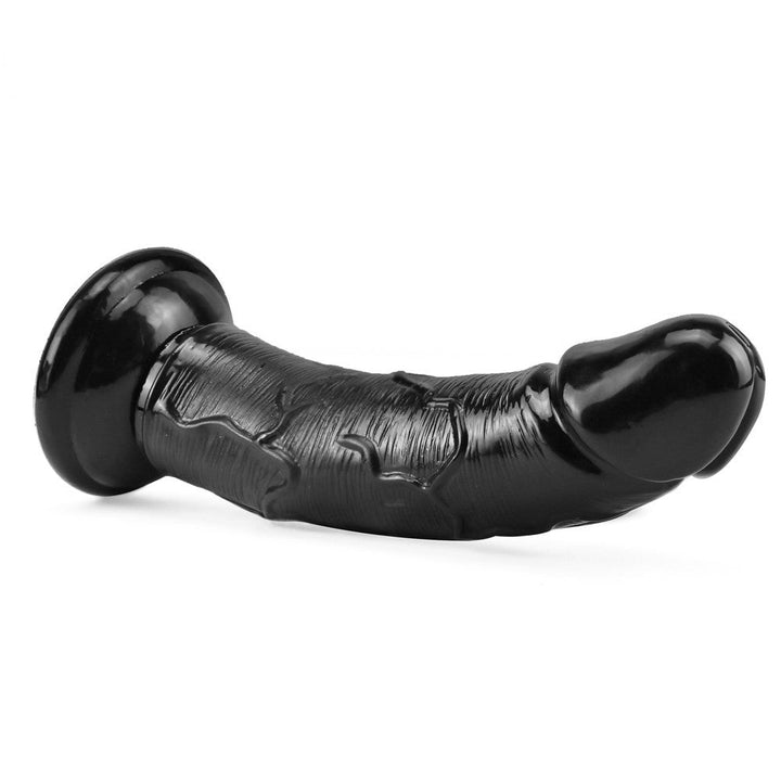 6 Zoll schwarzer Dildo gebogen