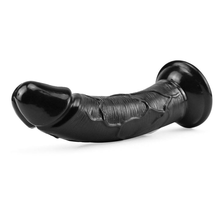 6 Zoll schwarzer Dildo gebogen