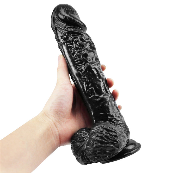 Realistischer schwarzer Dildo 10 Zoll PVC