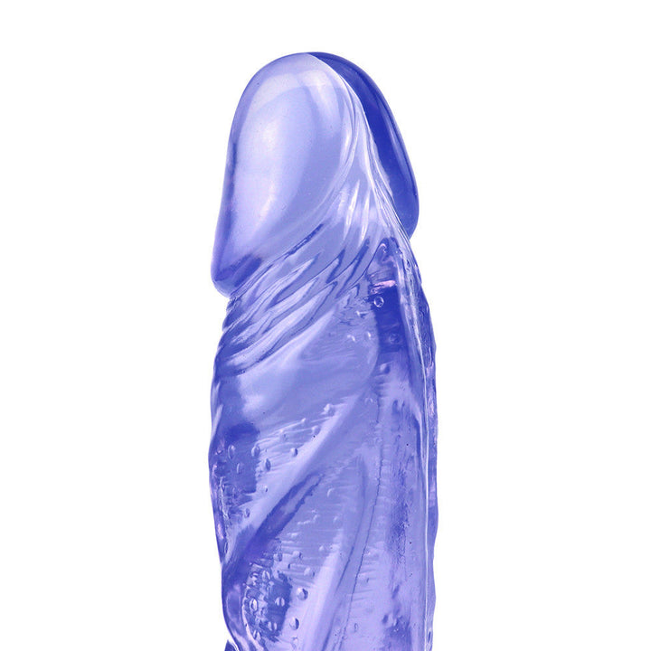 Blauer Jelly-Dildo mit realistischem Saugnapf