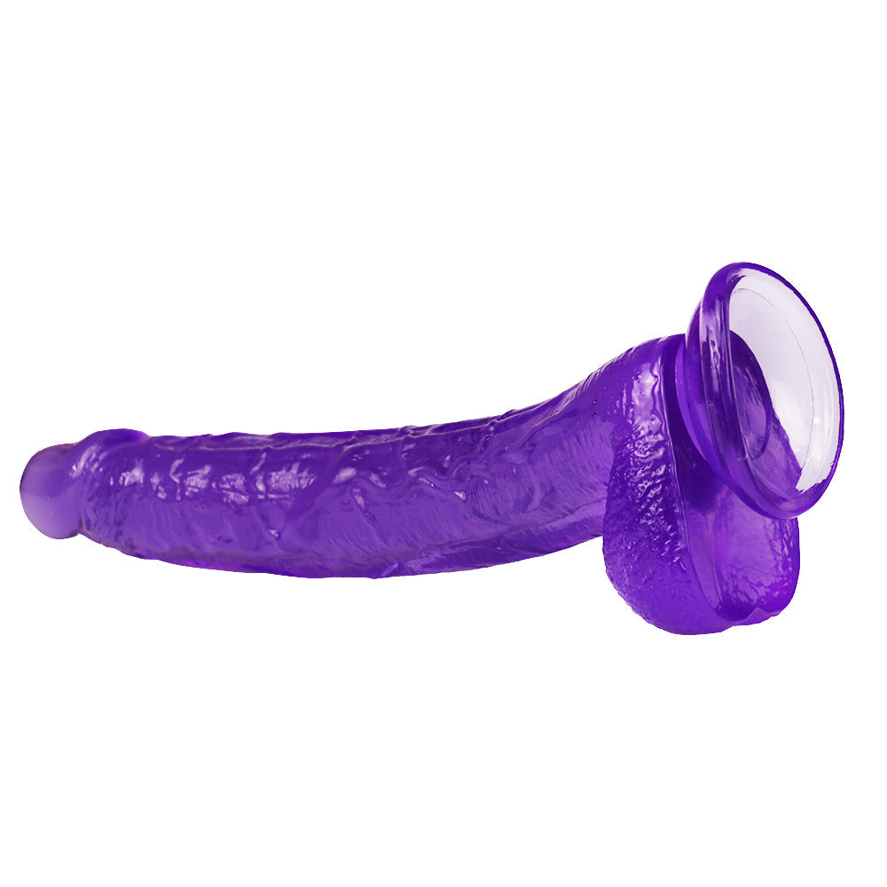 12 Zoll großer violetter Jelly-Dildo mit krummem Mund