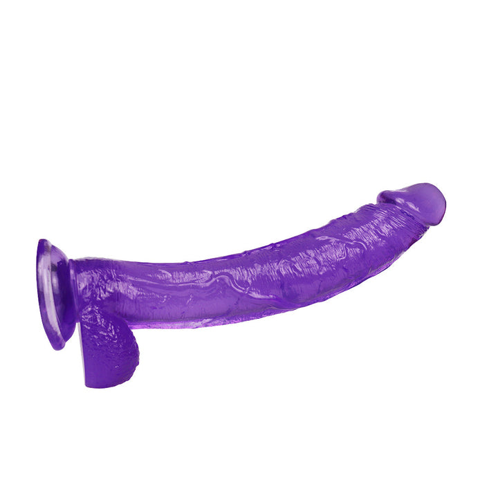 12 Zoll großer violetter Jelly-Dildo mit krummem Mund