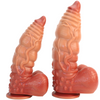 Orange Vene Silikon Fantasy Monster Dildo