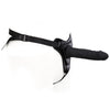 Strap On Dildo Schwarzer 15 cm mit Harness Leder