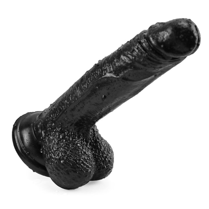 7 Zoll schwarzer Dildo mit Saugnapf