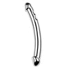 19 cm Silber Glatt Edelstahl Anal Doppeldildo