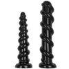 33 cm Thread Ribbed Black Big Dildo