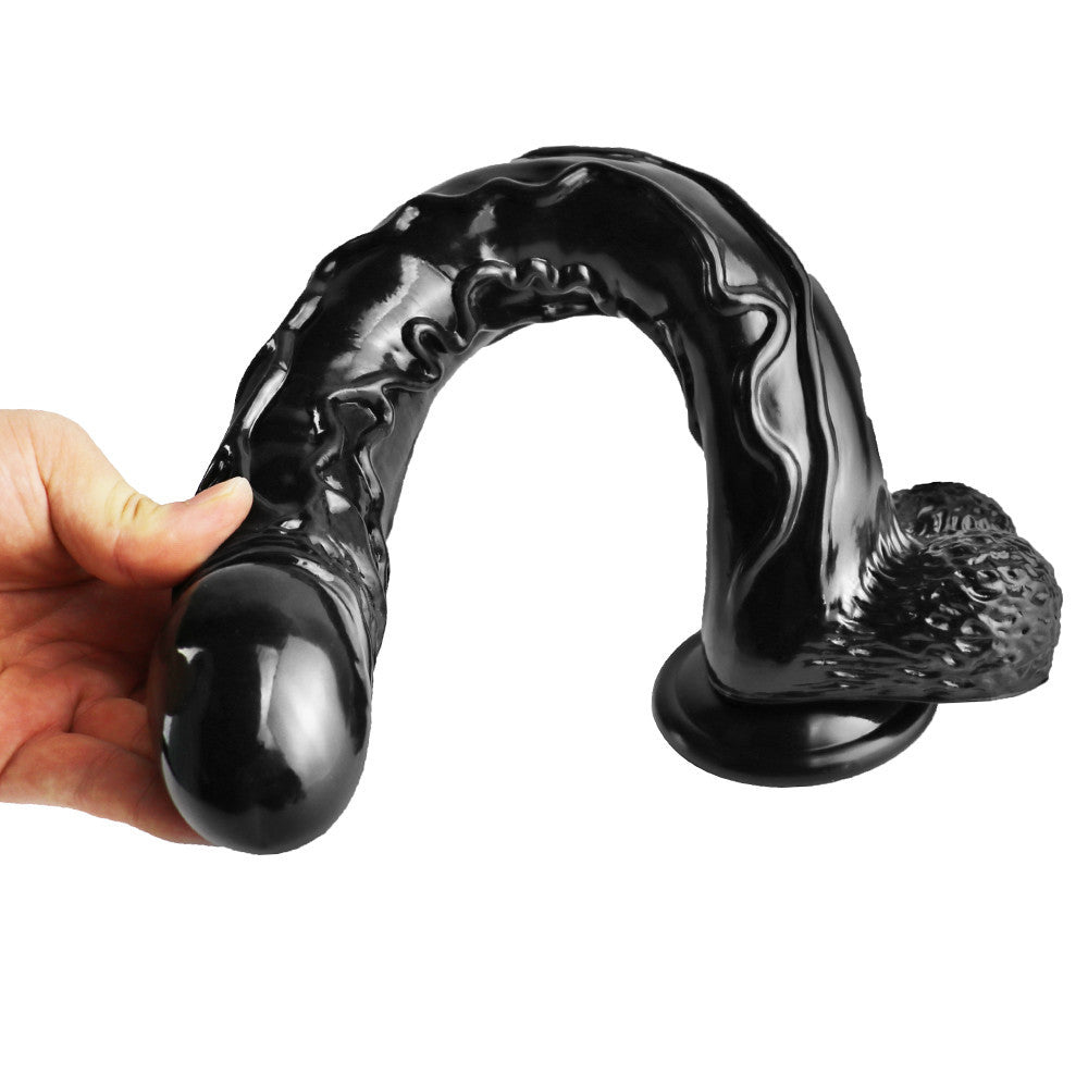 16 Zoll Dildo Lang Schlank Schwarz