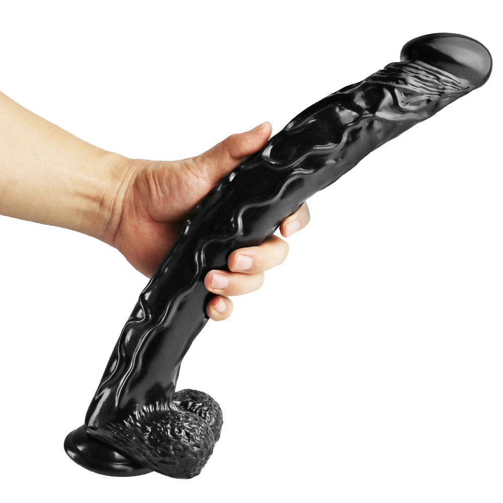 16 Zoll Dildo Lang Schlank Schwarz