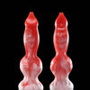 Rot Textur Silikon Fantasy Dog Knotdildo