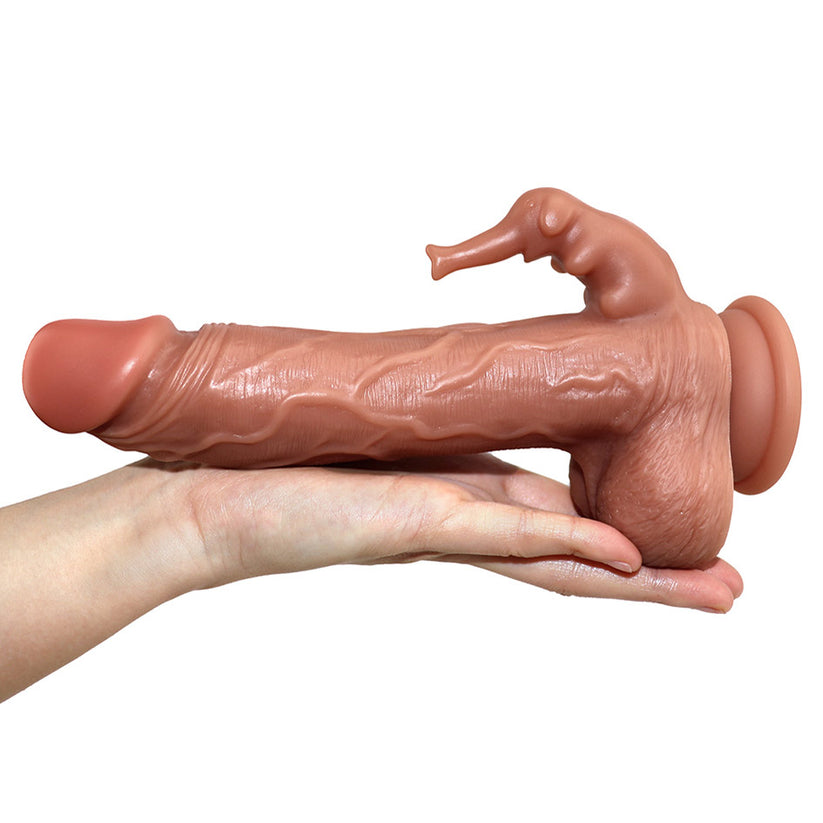 Fleischfarbener realistischer Dildo mit Stimulationsfunktion