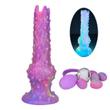 画像をギャラリー ビューアにロード Leuchtender Ovipositor-Dildo aus Silikon mit Airbag-Boost