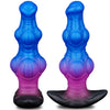 17 cm Blau Doppel knot Fantasy Analdildo