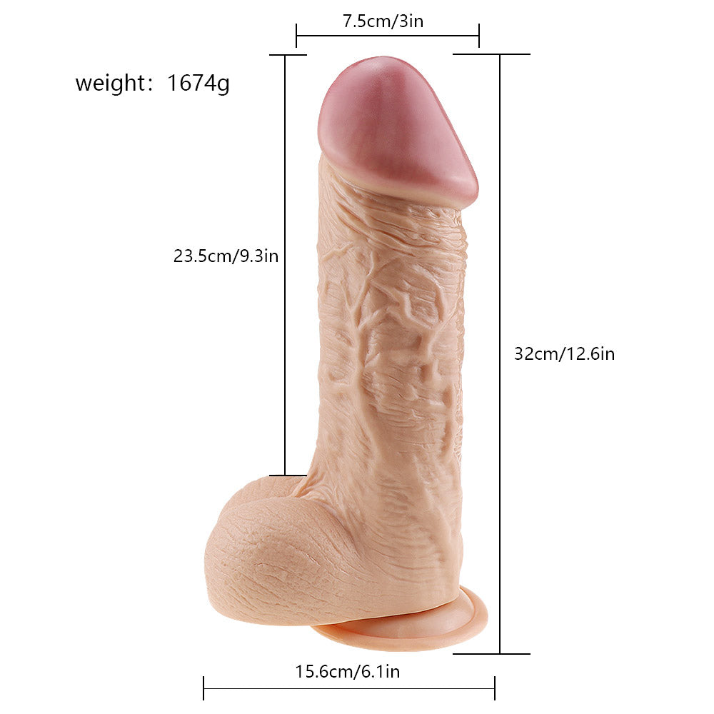 Riesiger realistischer Dildo in Fleischrosa