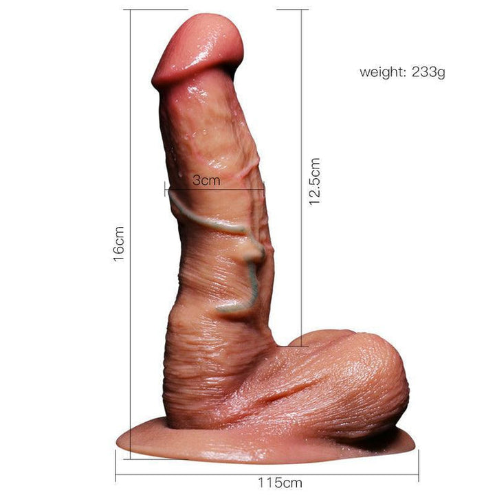 Großer realistischer Dildo mit Saugnapf, 6 Zoll