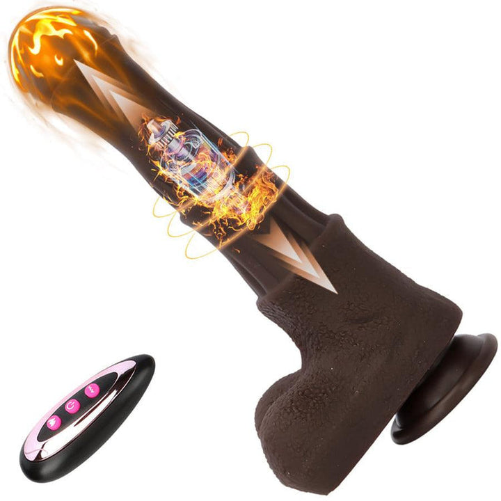 Heated Remote Control Brown Horse Dildo