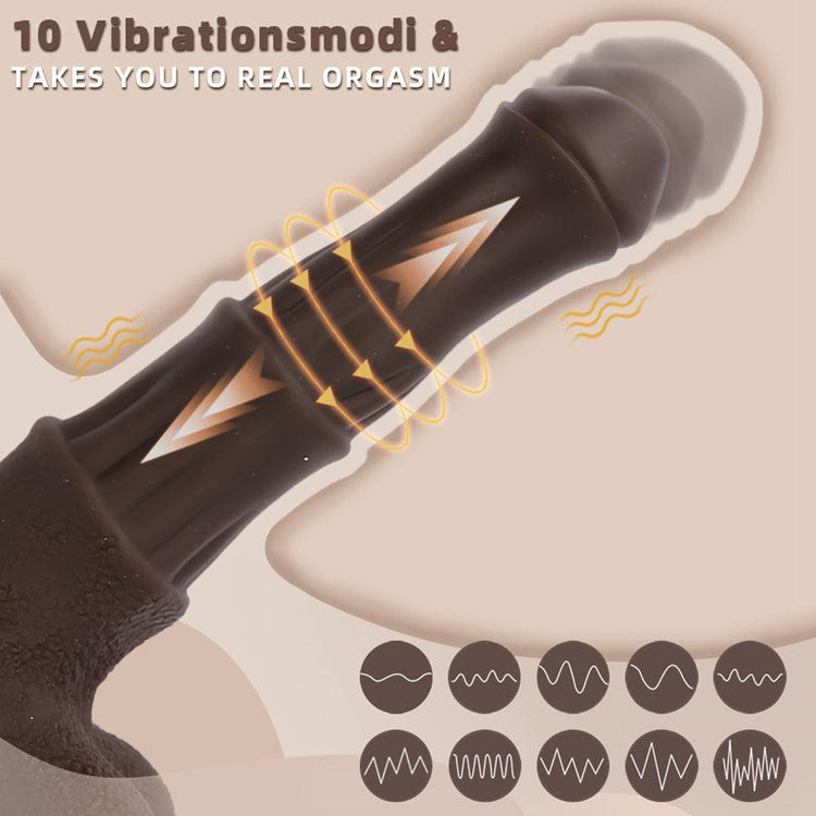 Heated Remote Control Brown Horse Dildo