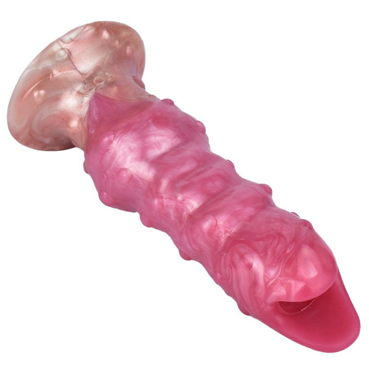 Caterpillar Fantasy Legebohrer-Dildo aus Silikon