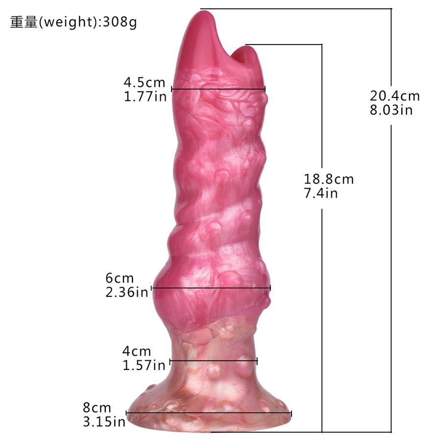 Caterpillar Fantasy Legebohrer-Dildo aus Silikon