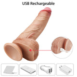 Load image into Gallery viewer, 9 Inch Thrusting Rotating Vibrating Super Realistic Silicone Dildo