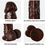 Laden Sie das Bild in den Galerie-Viewer, 11 Inch Brown Giant Thick G-Spot Lifelike Suction Cup Dildo