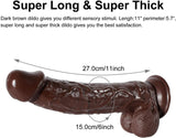 Laden Sie das Bild in den Galerie-Viewer, 11 Inch Brown Giant Thick G-Spot Lifelike Suction Cup Dildo