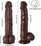 Laden Sie das Bild in den Galerie-Viewer, 11 Inch Brown Giant Thick G-Spot Lifelike Suction Cup Dildo